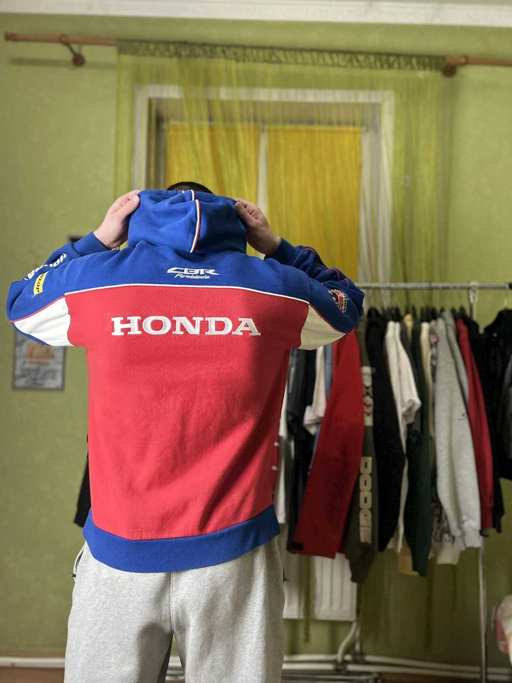 Honda × Racing × Vintage Vintage Fleece Jacket Ho… - image 2