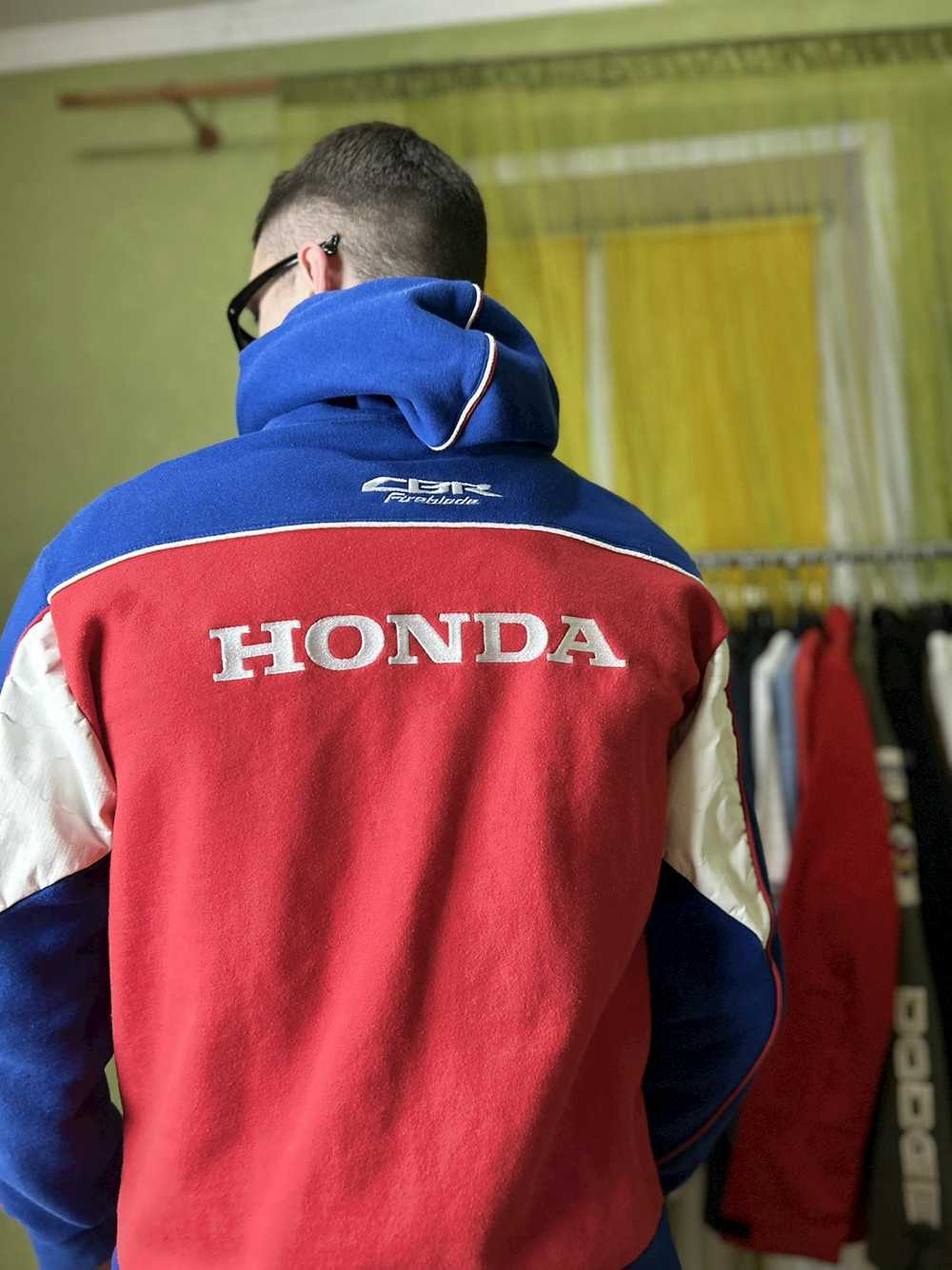 Honda × Racing × Vintage Vintage Fleece Jacket Ho… - image 5