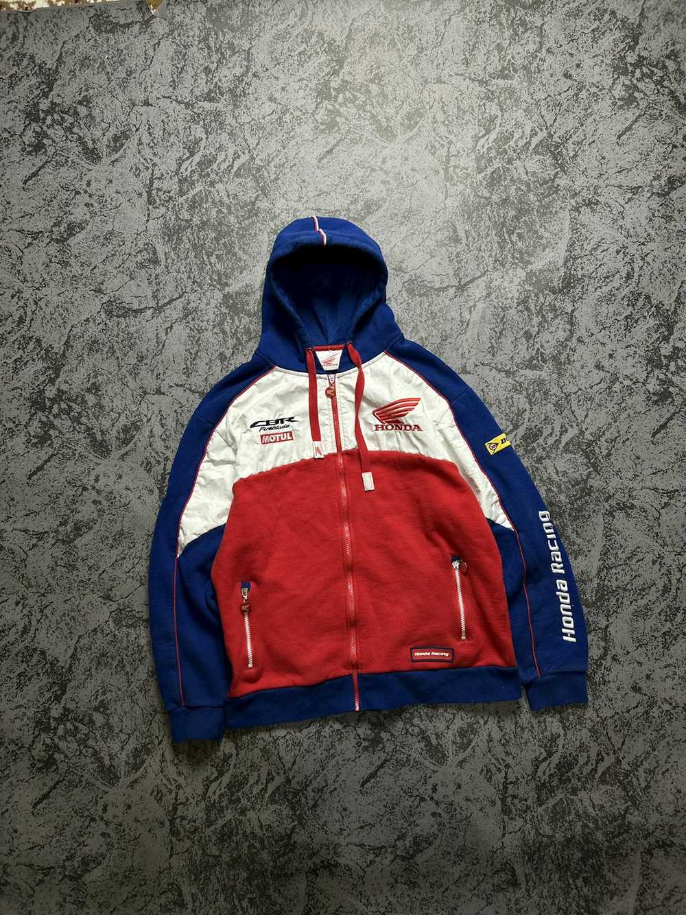 Honda × Racing × Vintage Vintage Fleece Jacket Ho… - image 7