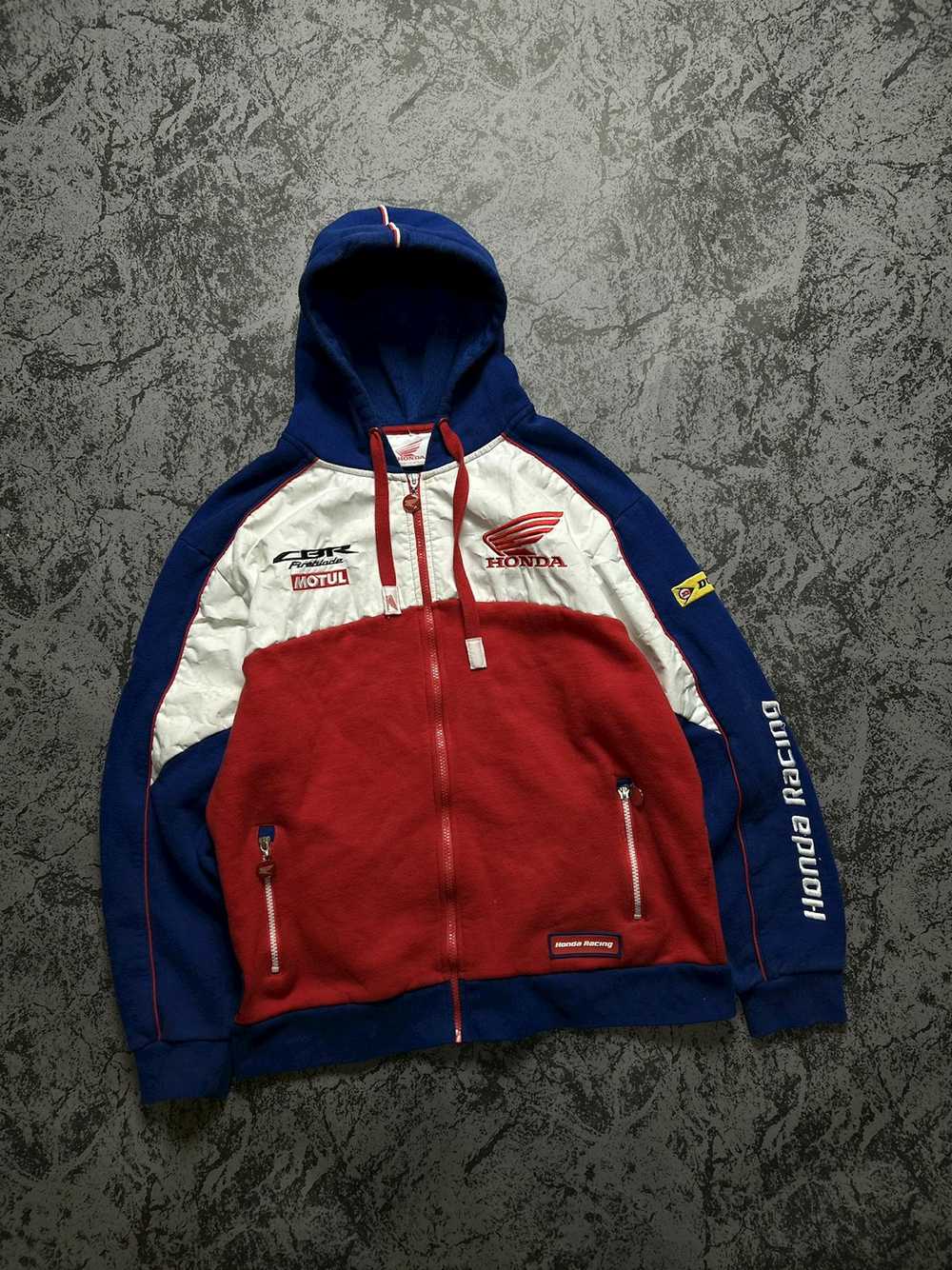 Honda × Racing × Vintage Vintage Fleece Jacket Ho… - image 8