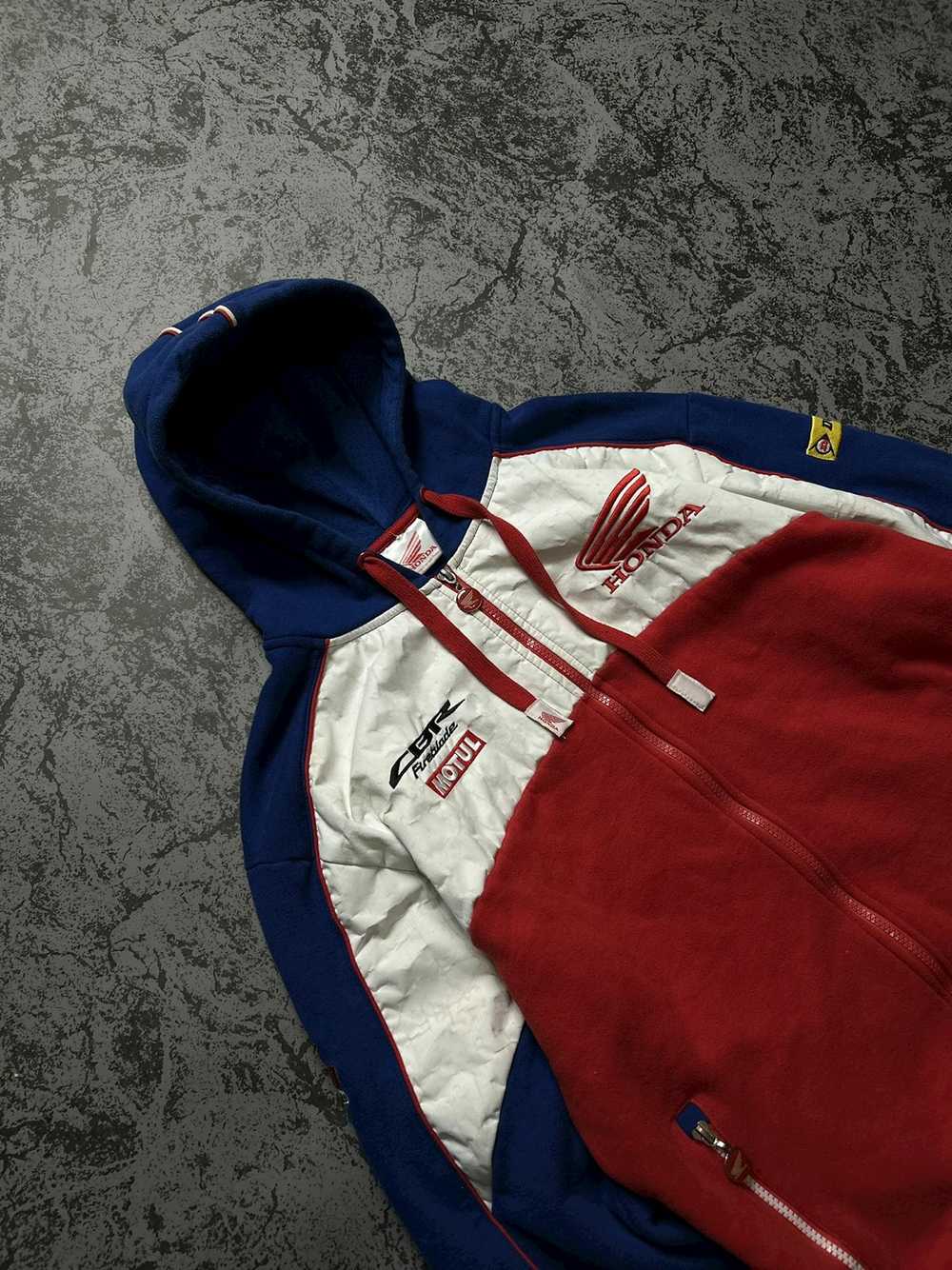 Honda × Racing × Vintage Vintage Fleece Jacket Ho… - image 9