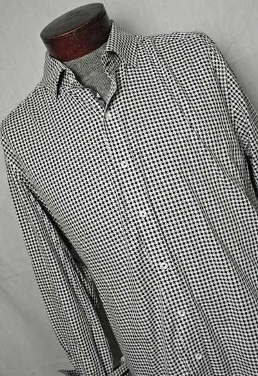 Robert Graham Mens Shirt Flip Cuff Black White Hou