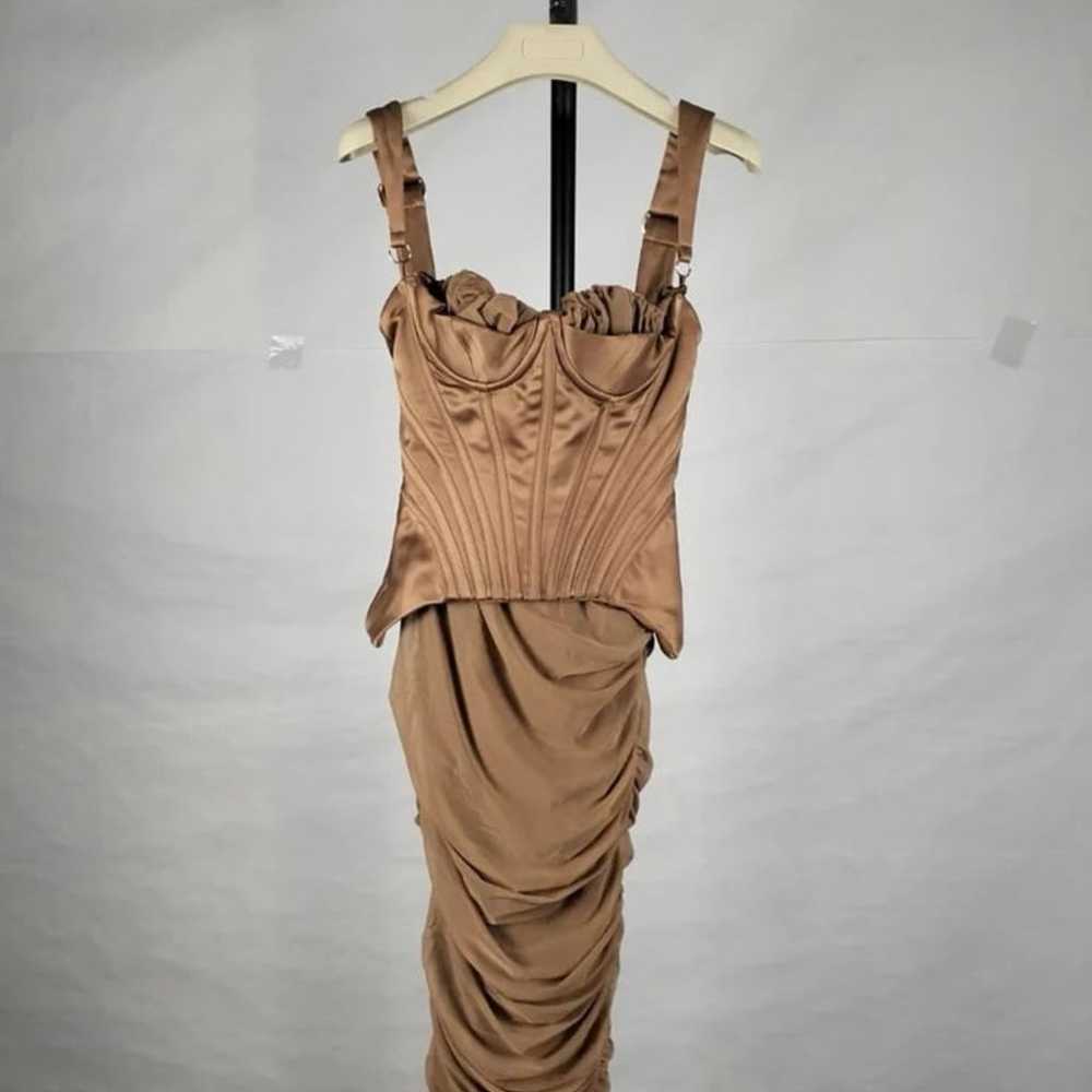 House of CB Talya toffee corset midi dress - image 6
