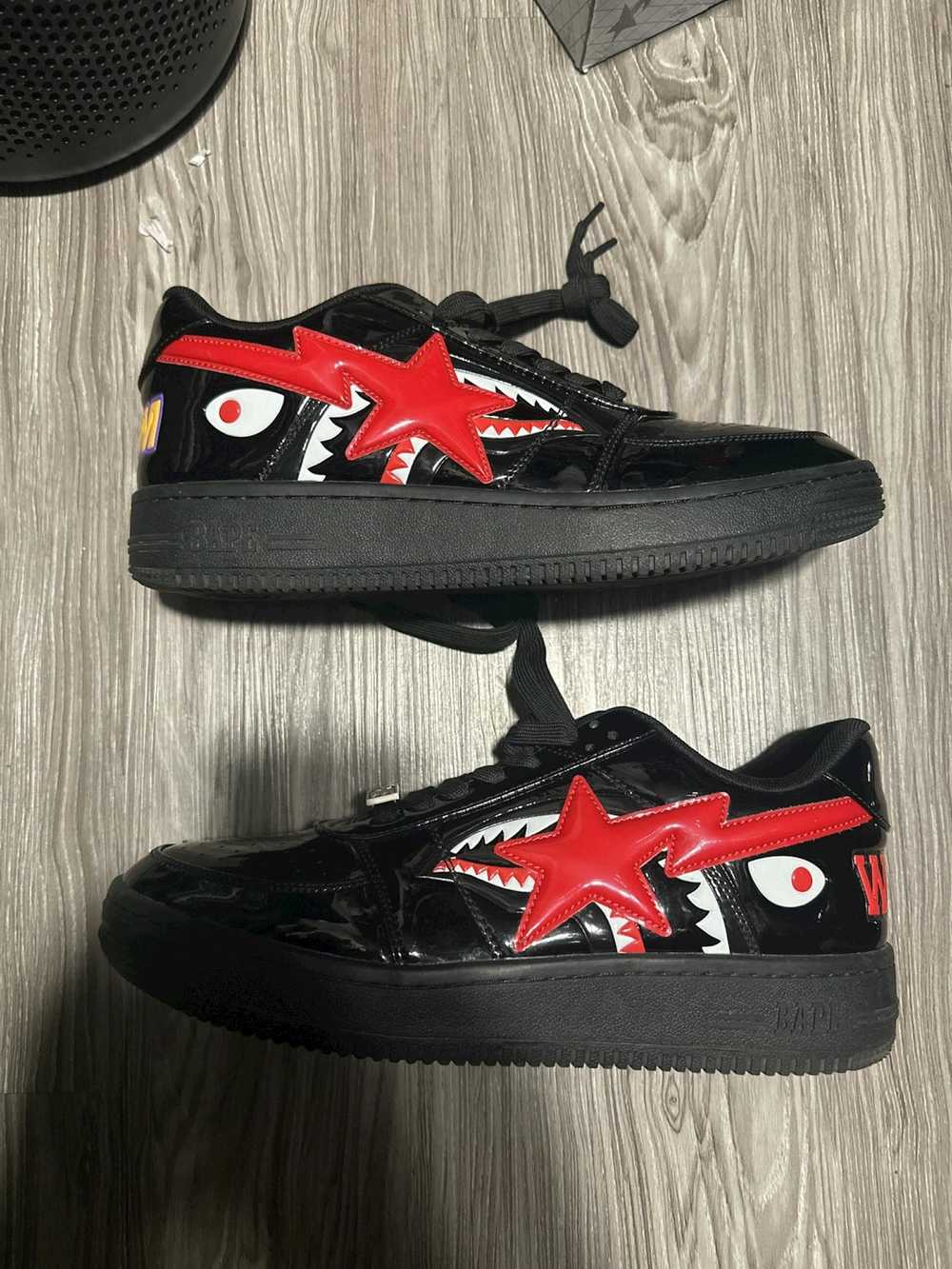 Bape Bapesta Low M2 Shark Face Black - Gem