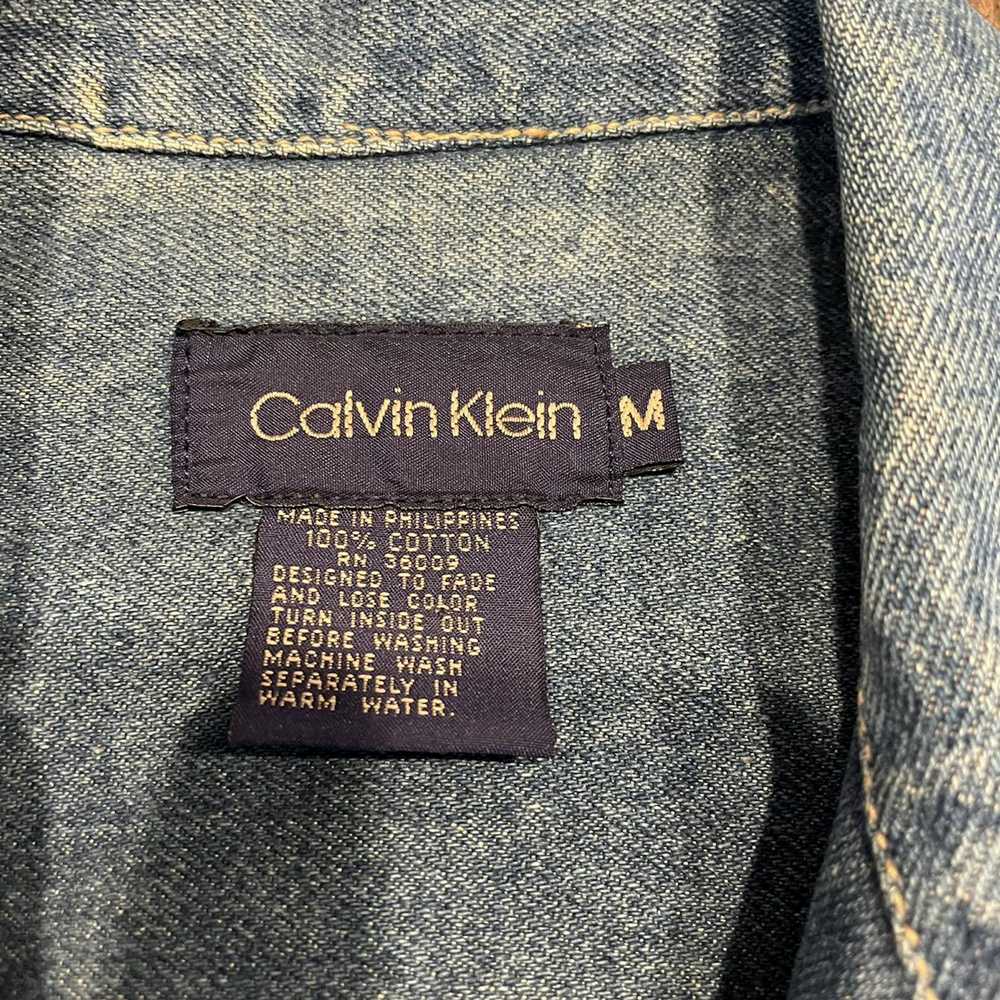 Calvin Klein × Vintage 80s Calvin Klein denim jac… - image 5