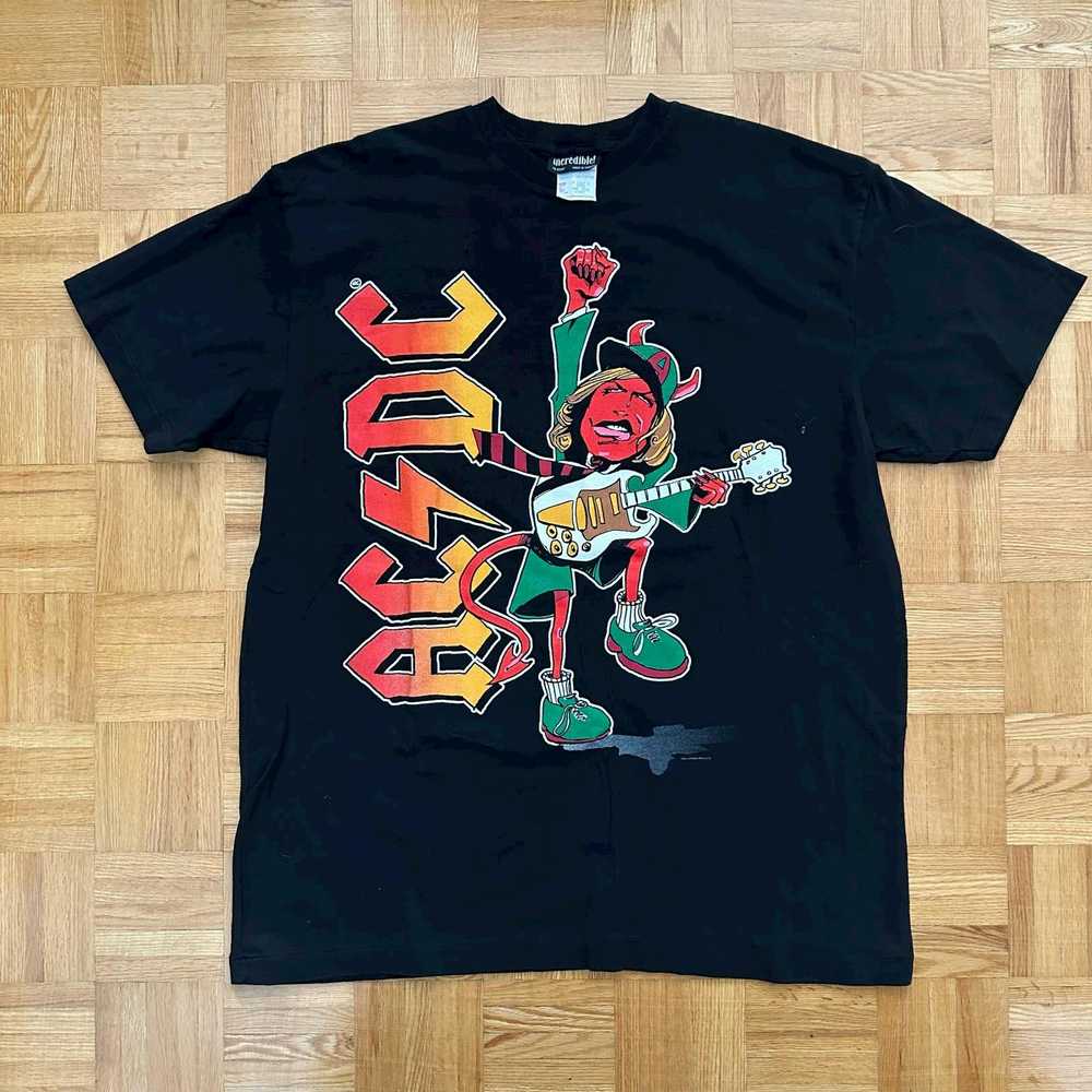 Band Tees × Vintage Vintage AC/DC shirt Devil gui… - image 1