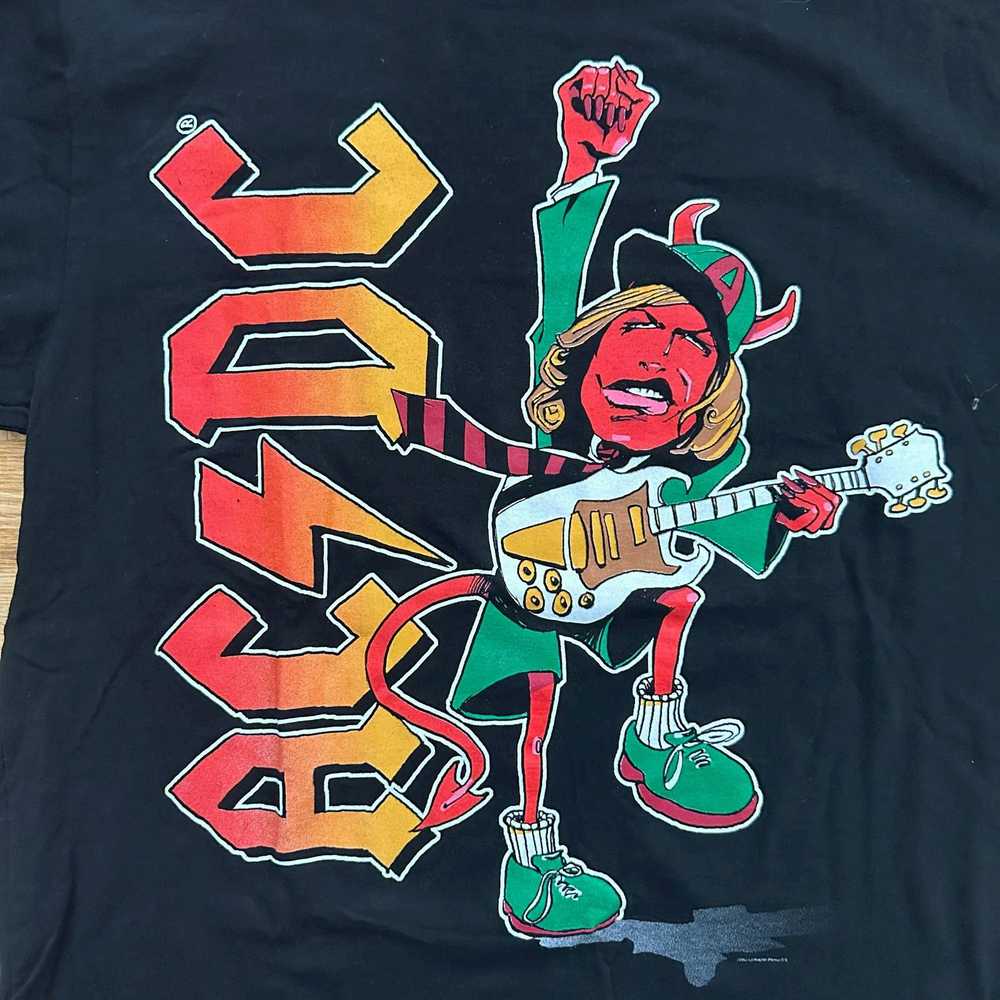 Band Tees × Vintage Vintage AC/DC shirt Devil gui… - image 3