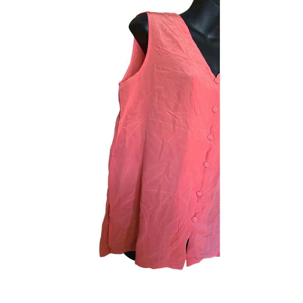 Vintage Vintage Silk Sleeve less tank blouse Davi… - image 2