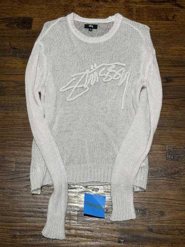 Stussy Mohair Embroidered Logo Knit