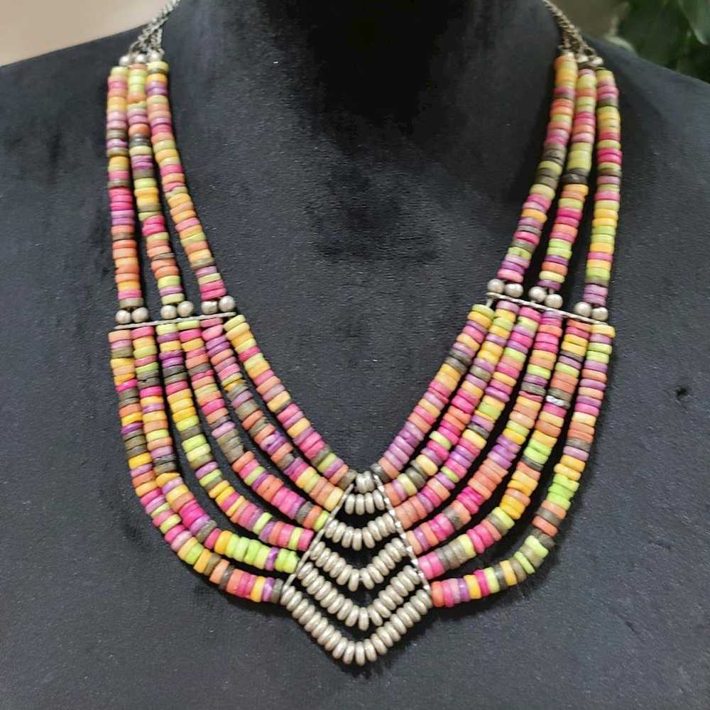 Other Boho Ethnic Style Multistrand Multicolor Be… - image 1