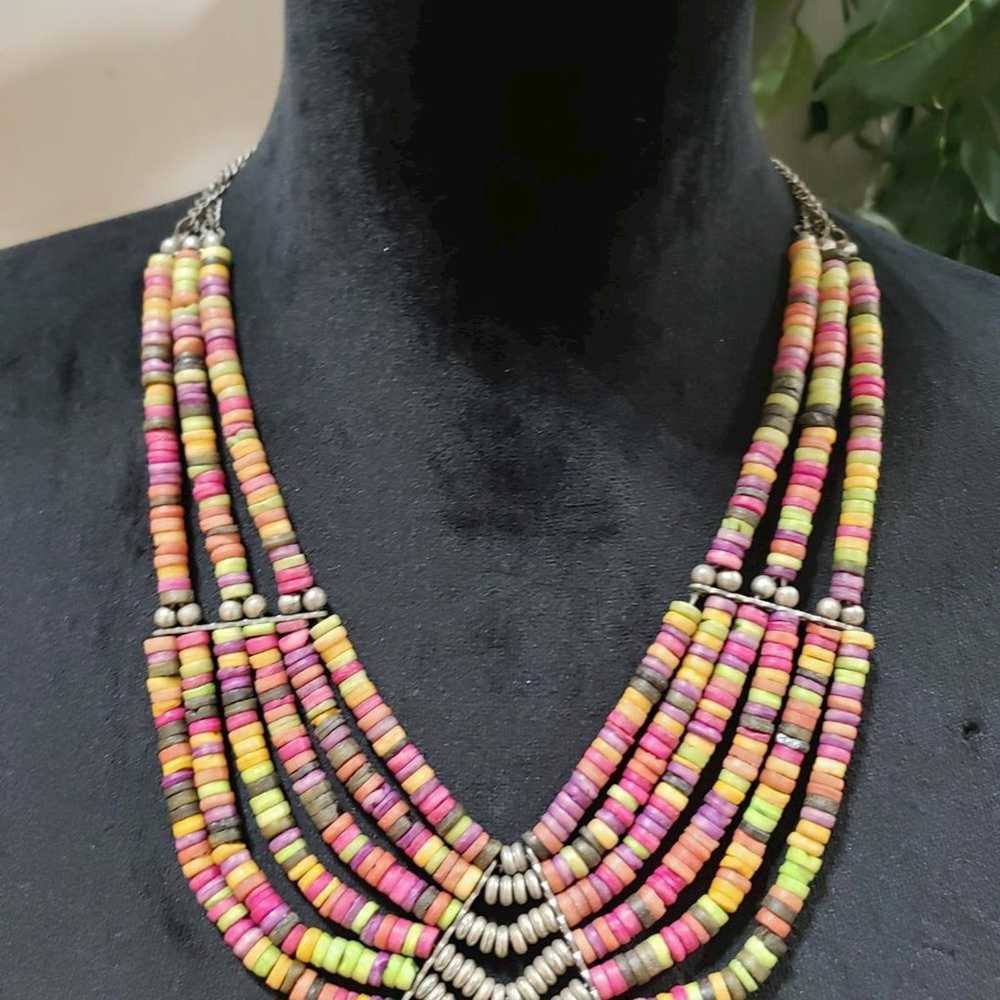 Other Boho Ethnic Style Multistrand Multicolor Be… - image 2