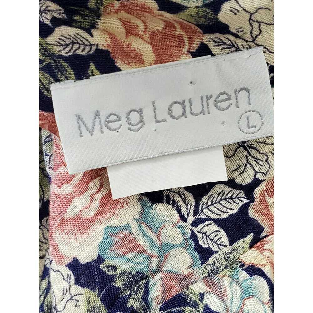 Other Vintage Meg Lauren Floral 100% Rayon Short … - image 8