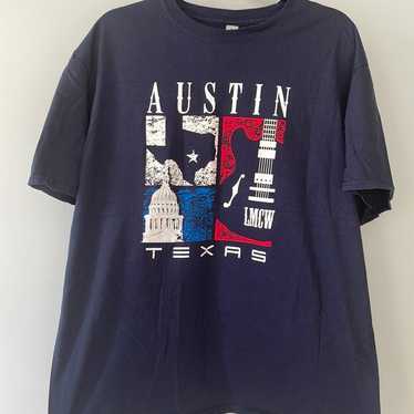 Mens navy blue austin Texas short sleeve Shirt - image 1