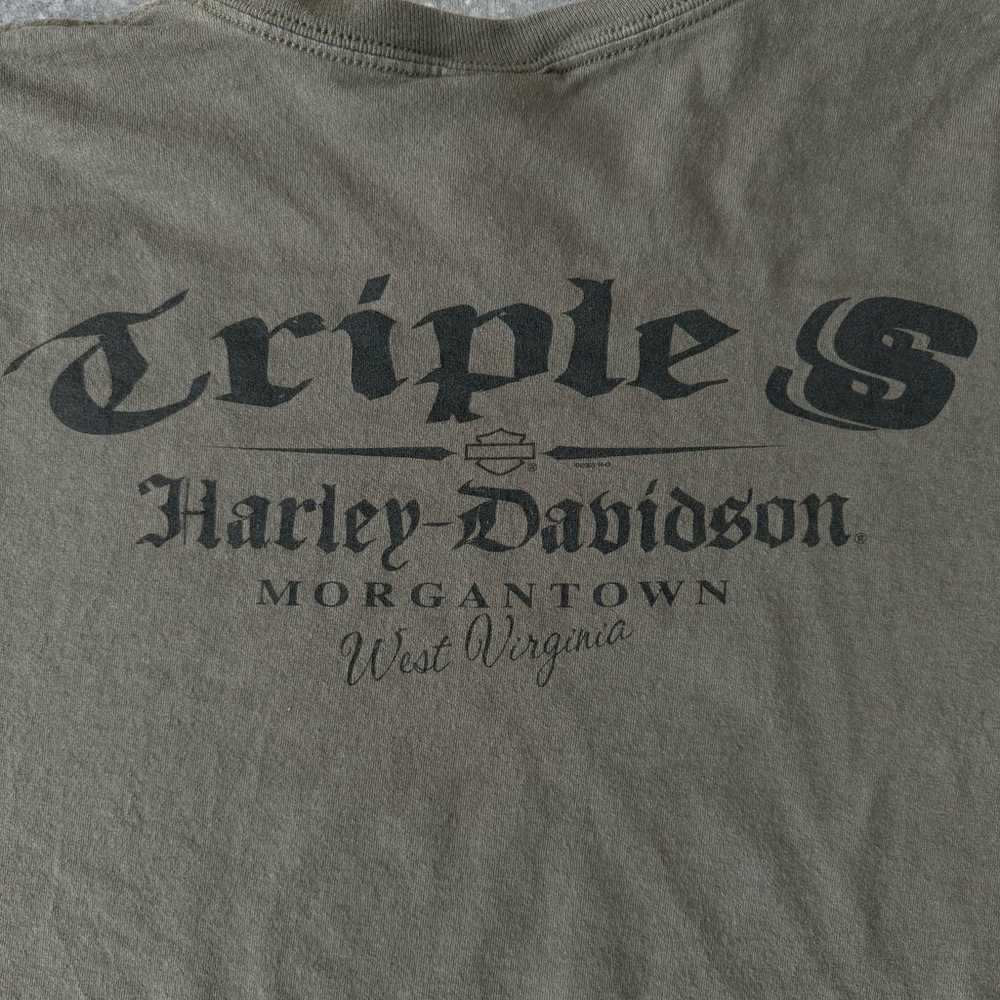 Harley Davidson Army Green Tshirt Classic Ride Tr… - image 5