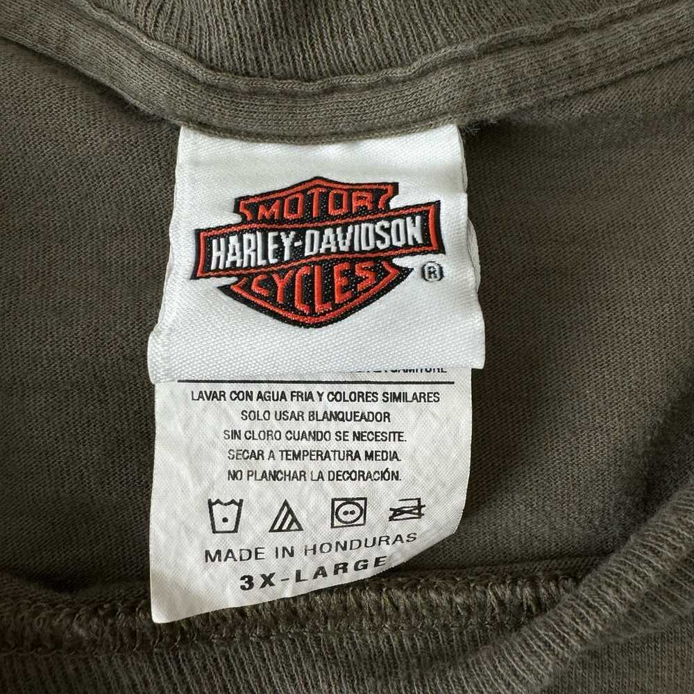 Harley Davidson Army Green Tshirt Classic Ride Tr… - image 7