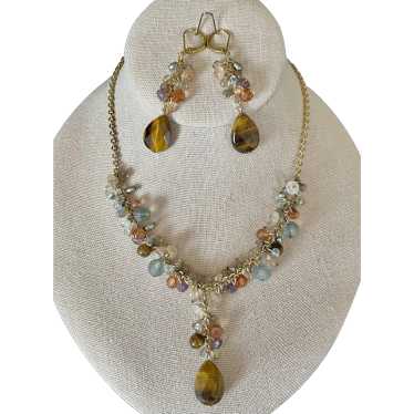 Avon Necklace & Earrings, Beaded - image 1