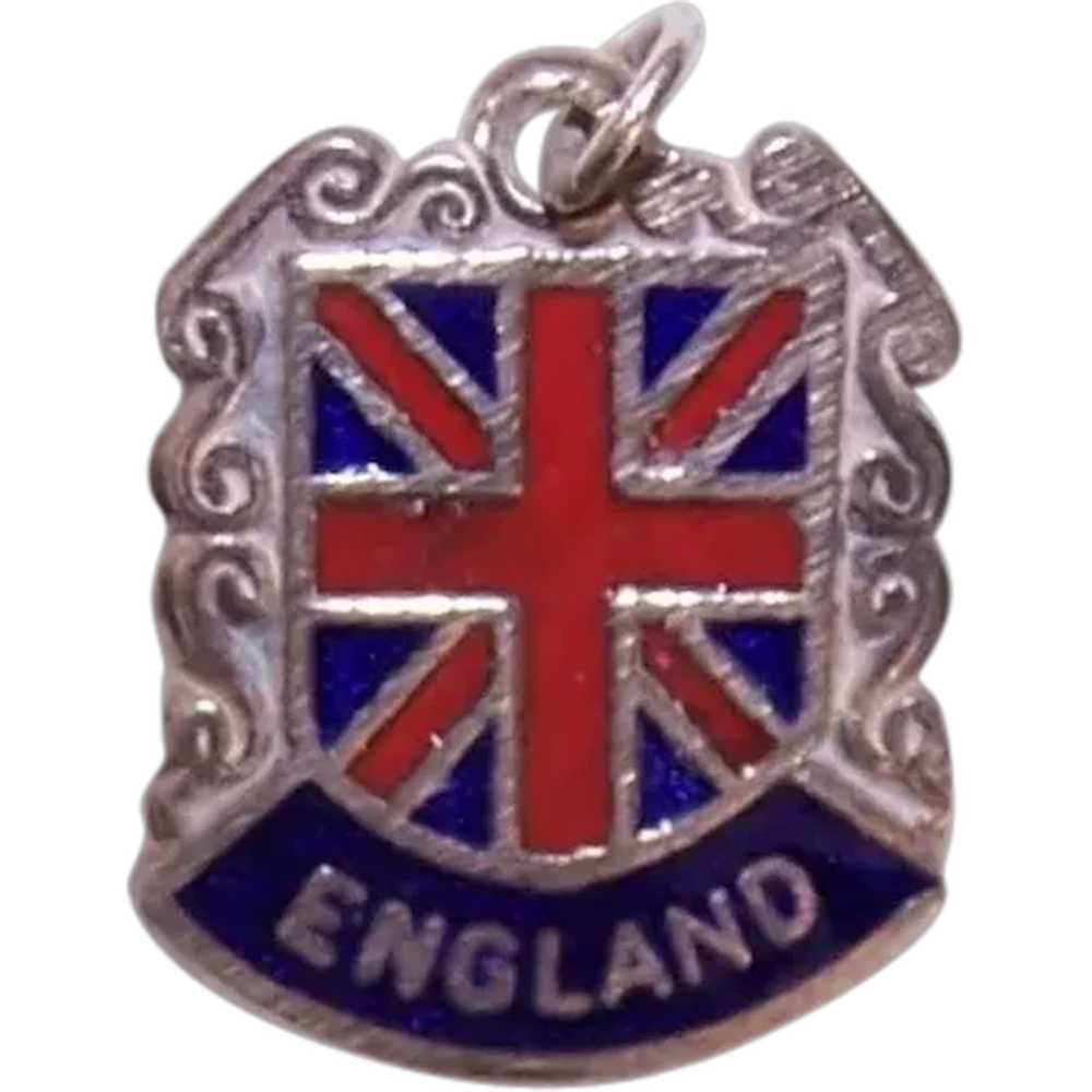 British/English Sterling Silver Enamel Travel Shi… - image 1