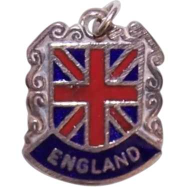 British/English Sterling Silver Enamel Travel Shi… - image 1