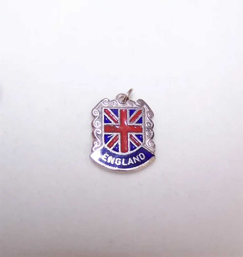 British/English Sterling Silver Enamel Travel Shi… - image 2