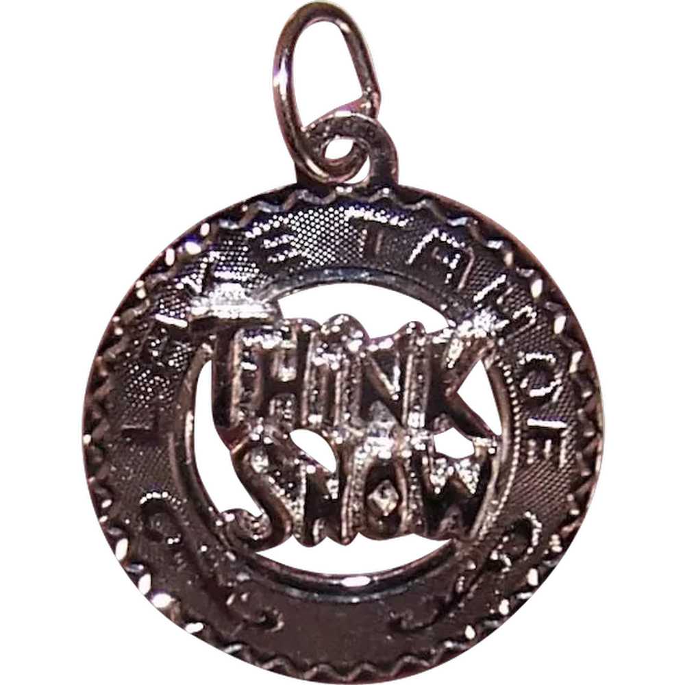 Crea Sterling Silver Disc Charm - Think Snow Lake… - image 1