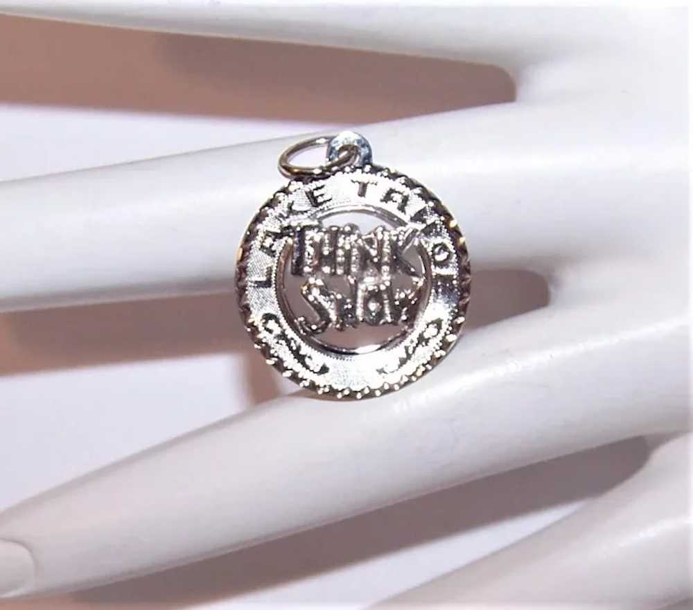 Crea Sterling Silver Disc Charm - Think Snow Lake… - image 2
