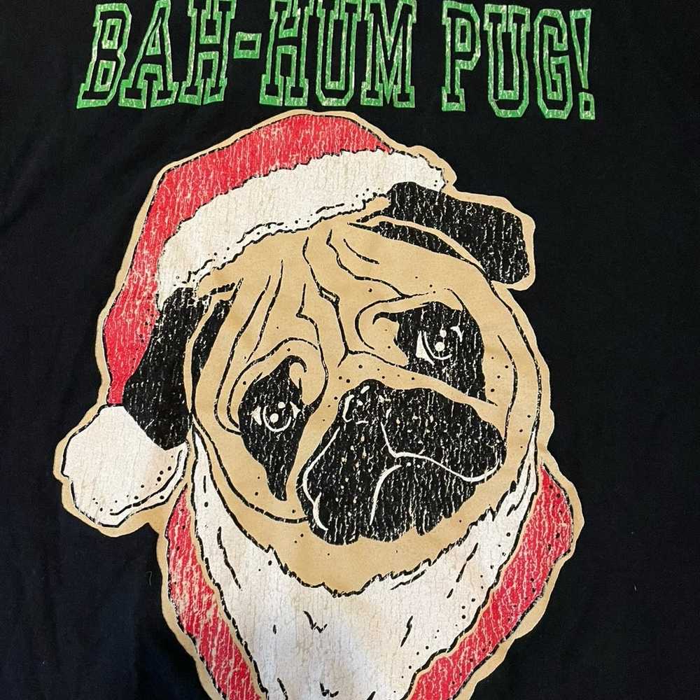 Bah Hum Pug Christmas Shirt - image 2