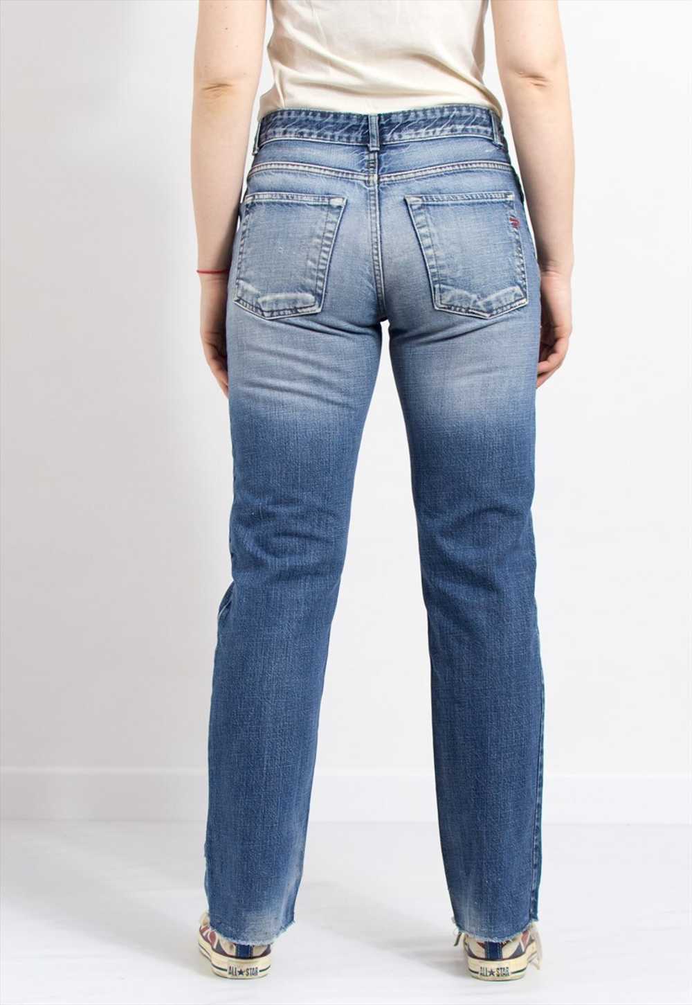 Diesel vintage y2k mid waist jeans cut off leg de… - image 3
