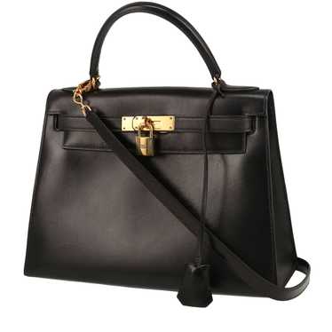 Hermès Kelly 28 cm handbag in black box leather C… - image 1