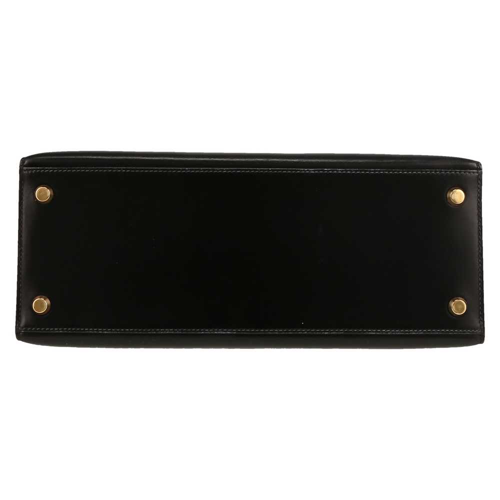 Hermès Kelly 28 cm handbag in black box leather C… - image 2