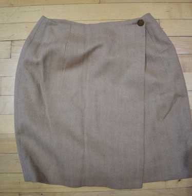 Ann Taylor Vintage Herringbone Wool Skirt (8) |… - image 1