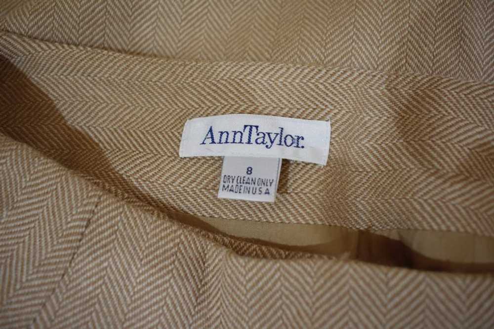 Ann Taylor Vintage Herringbone Wool Skirt (8) |… - image 3