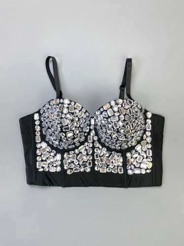 FUN! FULLY JEWELED BUSTIER TOP