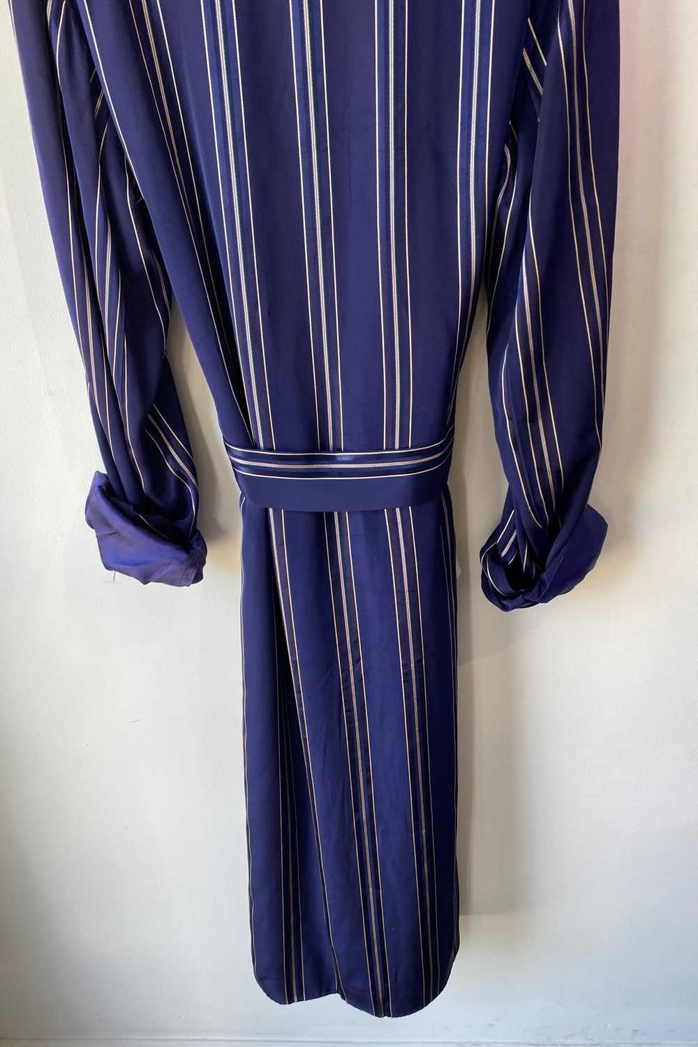 Vintage Broadmoor Navy Blue Silk Robe - image 4
