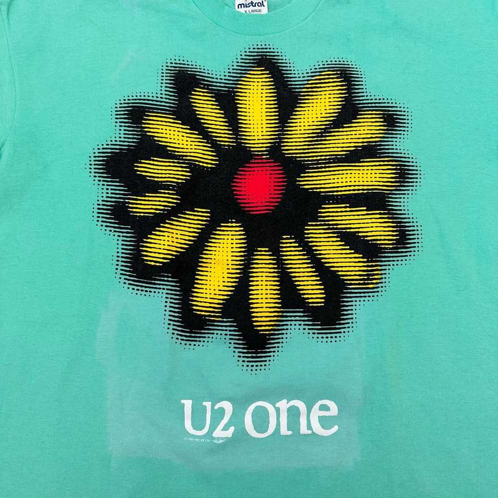 Vintage 1992 U2 One Sunflower Band Tee - image 2