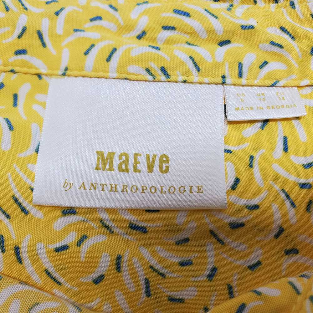 Anthropologie Maeve Yellow Button Up LS Shirt Wom… - image 3