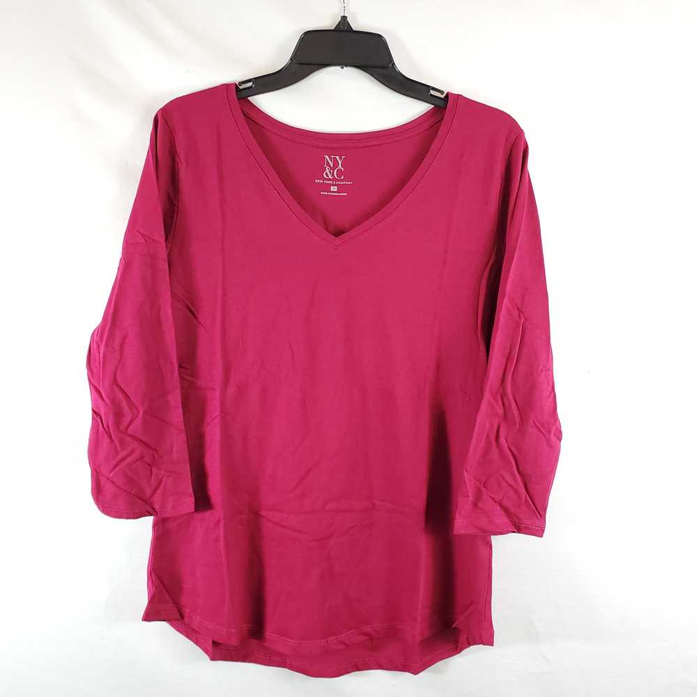 NY & Company Women Fuchsia Long Sleeve M NWT - image 1