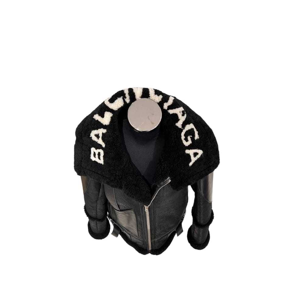 Balenciaga Leather biker jacket - image 7