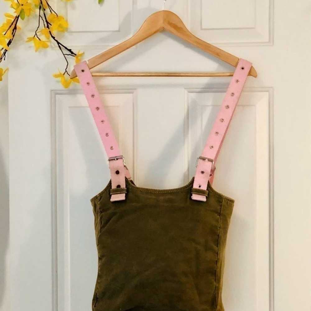 H&M Pink Brown Corduroy Tote Travel Shoulder Bag … - image 6