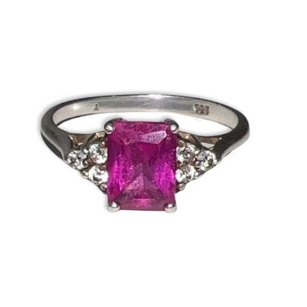 Vintage Pink Sapphire 925 Sterling Silver Women s… - image 4