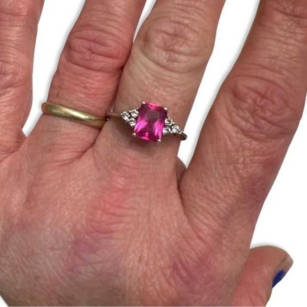 Vintage Pink Sapphire 925 Sterling Silver Women s… - image 5