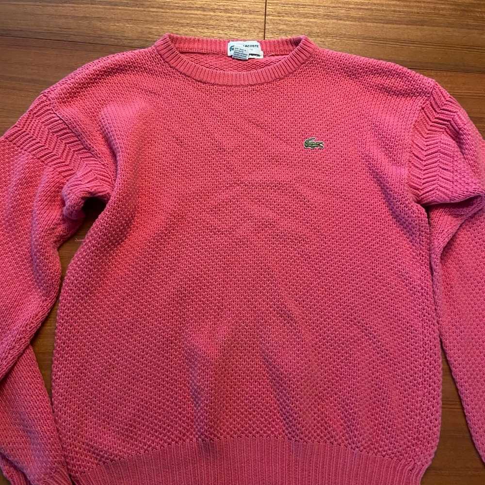 Vintage 1990’s pink Lacoste knitted sweater - image 1