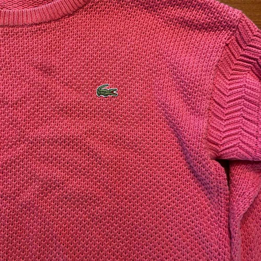 Vintage 1990’s pink Lacoste knitted sweater - image 2