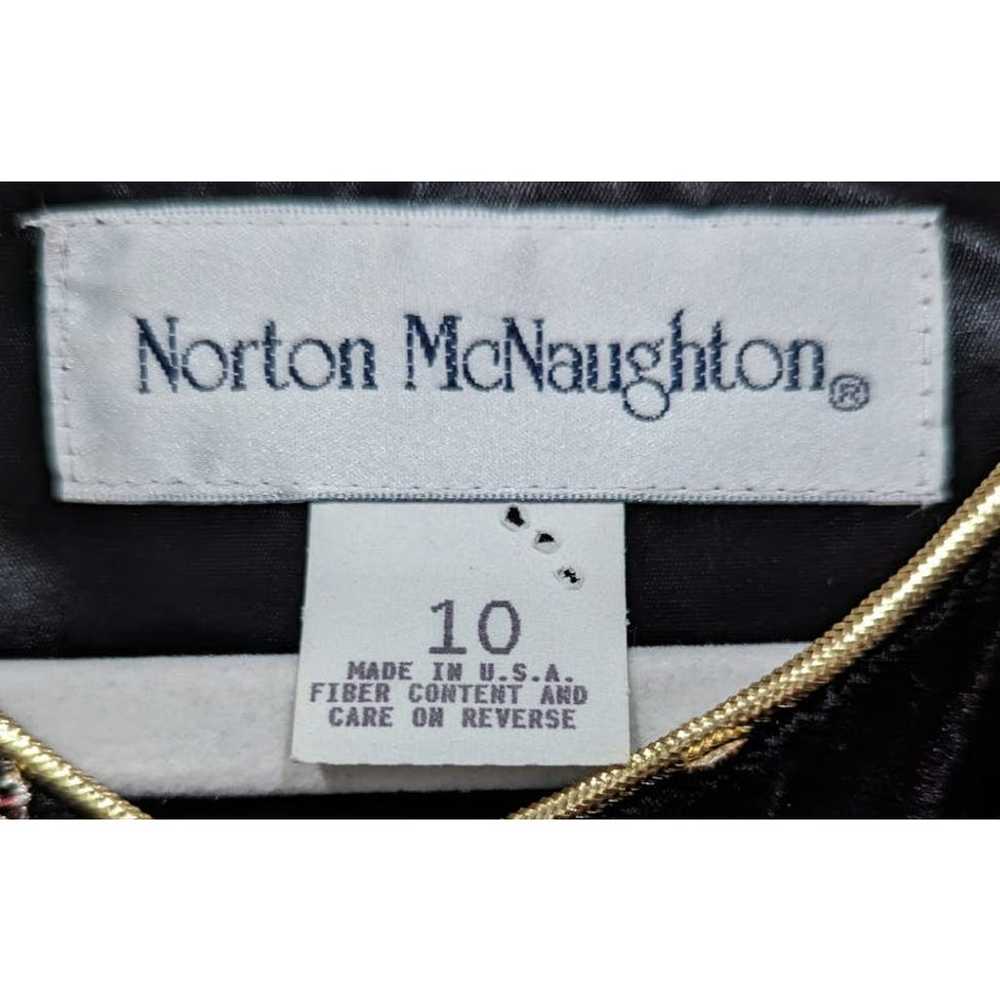 Norton McNaughton Vintage Black Velour Leaf Print… - image 3