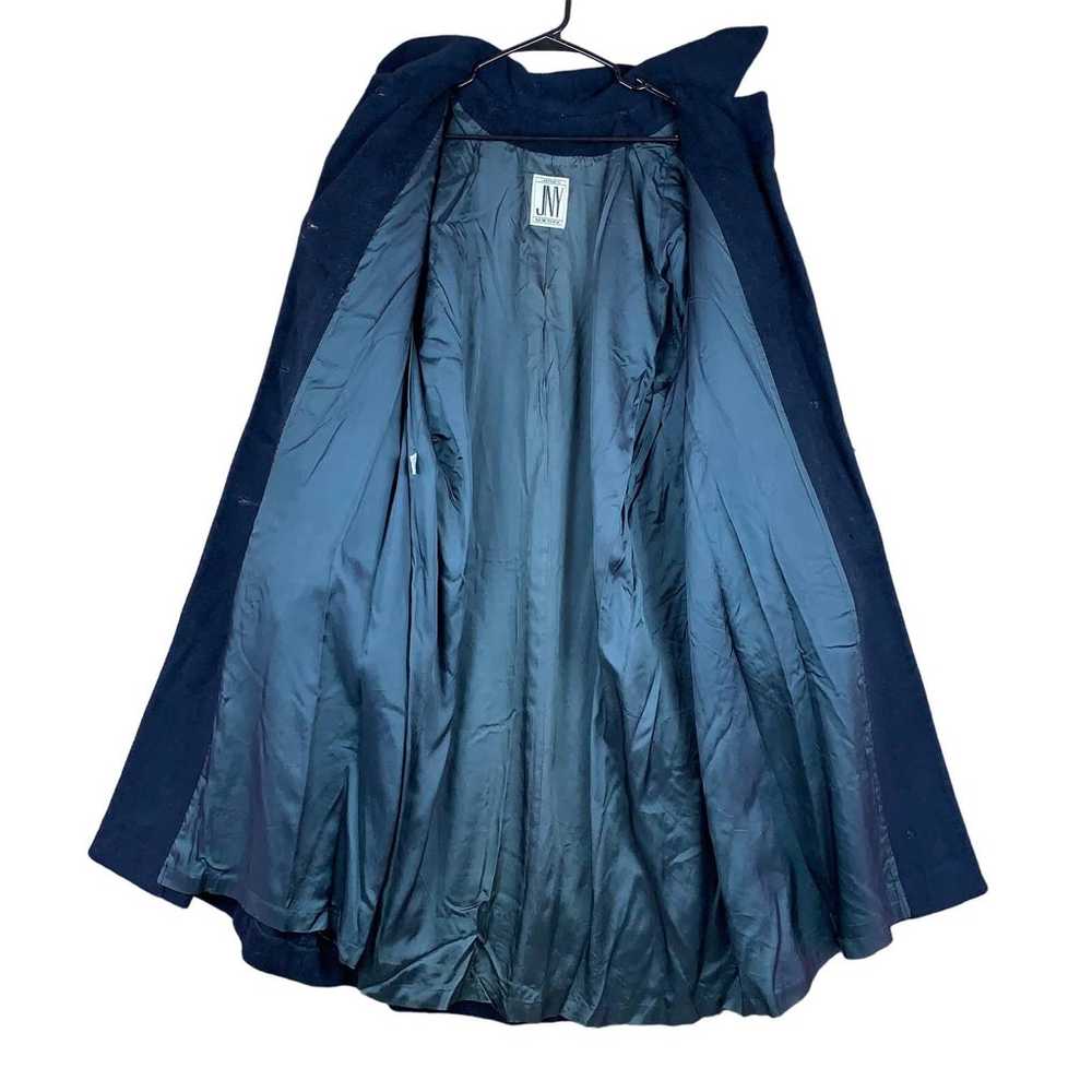 Vintage Jones New York Womens Coat Blue 100% Pure… - image 5