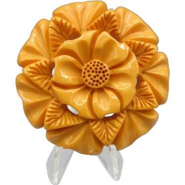 Beautiful Vintage Bakelite Flower Pin