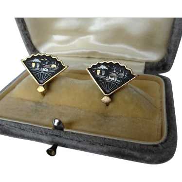 Lovely japanese damascene shakudo - Gem