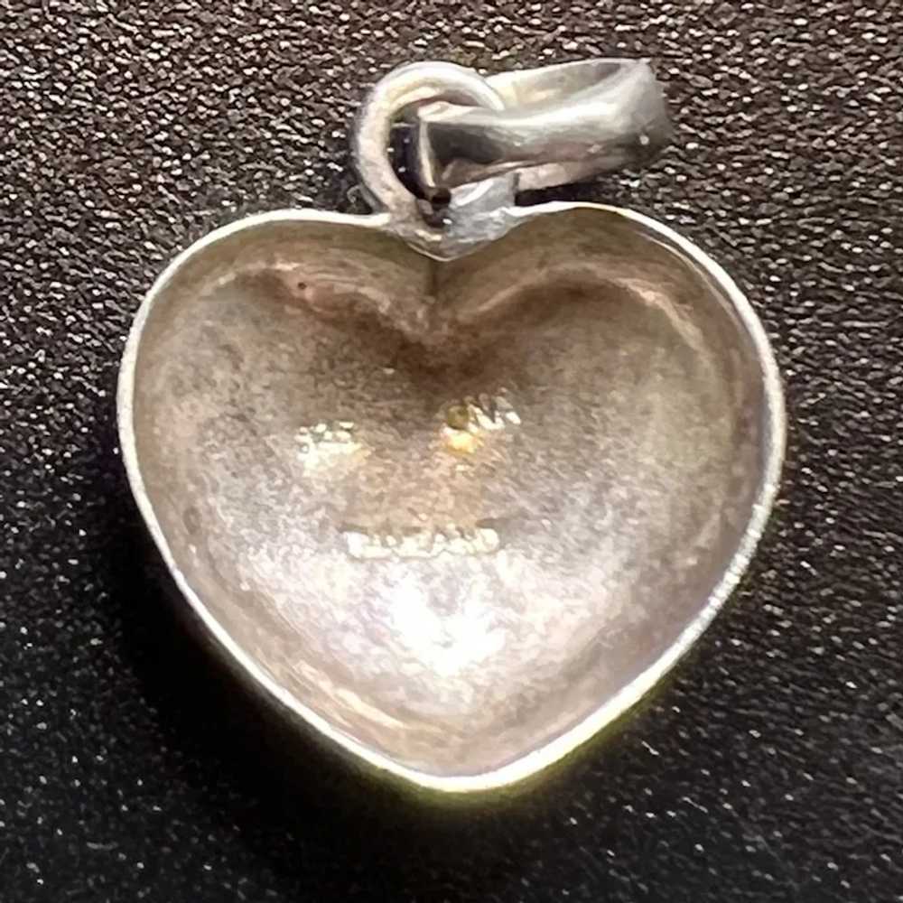 Vintage Signed CNA Sterling Heart Charm - image 2