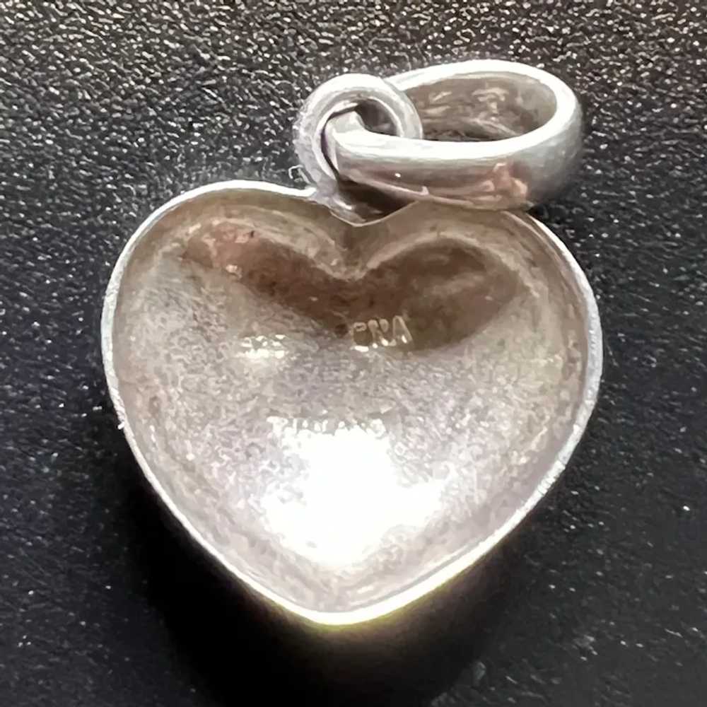 Vintage Signed CNA Sterling Heart Charm - image 3