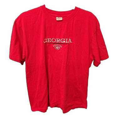 Vintage Red T-shirt Embroidered Georgia Bulldogs … - image 1