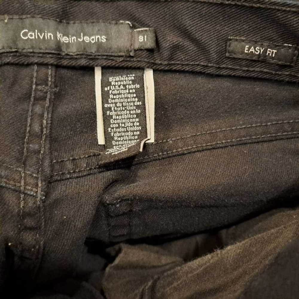 Calvin Klein Easy Fit black denim vintage jeans s… - image 5